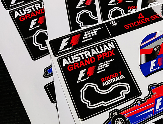 F1卡通赛车贴纸