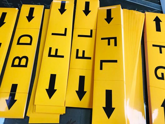 化工管道物质名称不干胶