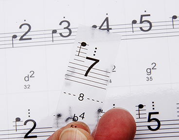 透明钢琴音阶贴纸